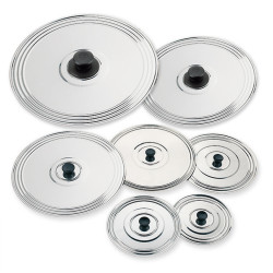 TAPA PAELLAS INOX P/44 A 52 CM