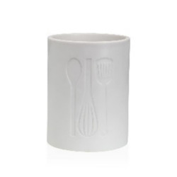 PORTAUTENSILIOS GRANDE COCINA BLANCO
