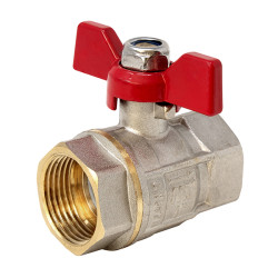 VALVULA ESFERA PN30 H-H, MANDO PALOMILLA ROJA
