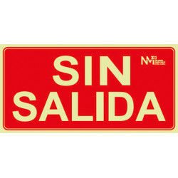 SEÑAL SIN SALIDA PVC CLASE A