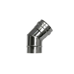 CODO ESTUFA INOXIDABLE 45 PELLET